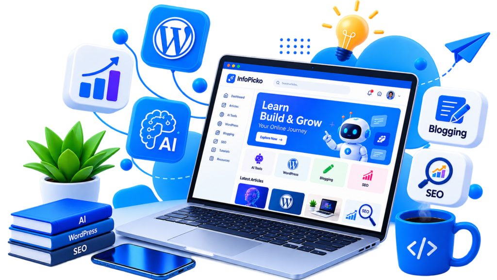 InfoPicko online learning platform for AI, WordPress, blogging and SEO
